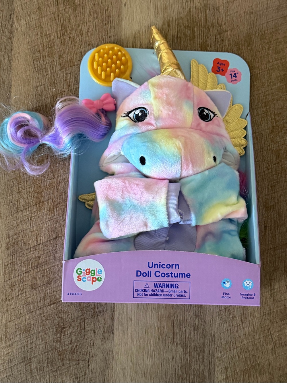 Gigglescape Rainbow Unicorn Doll Costume - Pastel Multicolor